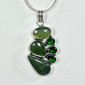 Nephrite Jade 925 Gemstone Pendant